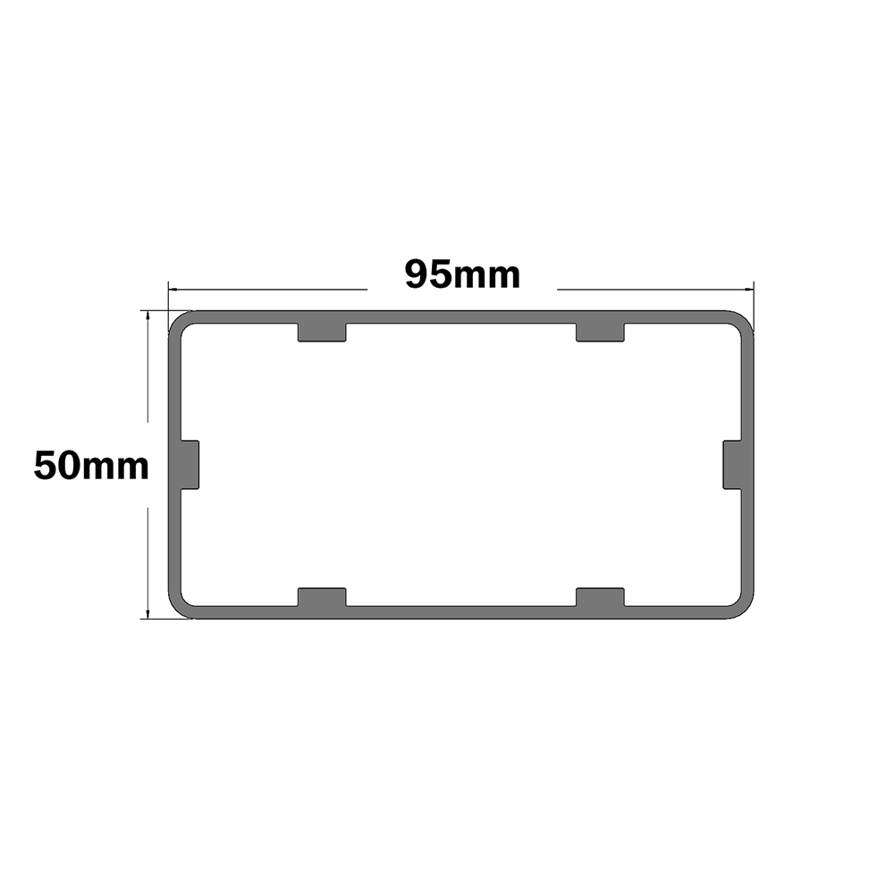 10-9550-0 MODULAR SOLUTIONS 95MMX50MM PROFILE SLEEVE FOR 45MMX90MM PROFILE